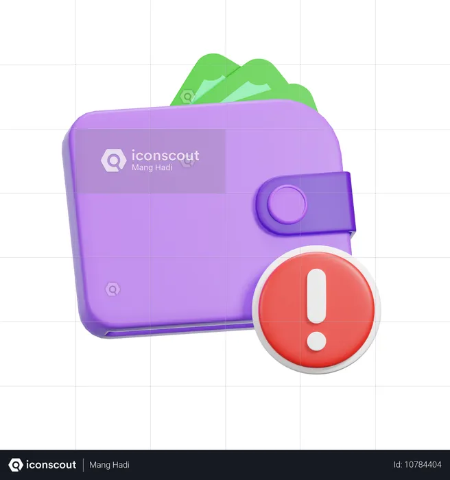 Error Wallet  3D Icon