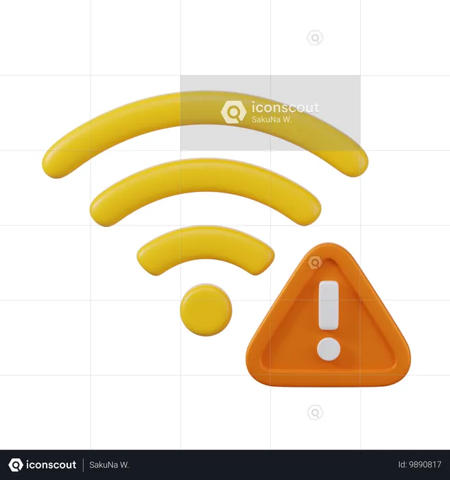 Error wifi  3D Icon