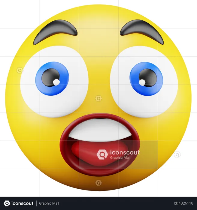 Erstauntes Emoji Emoji 3D Icon
