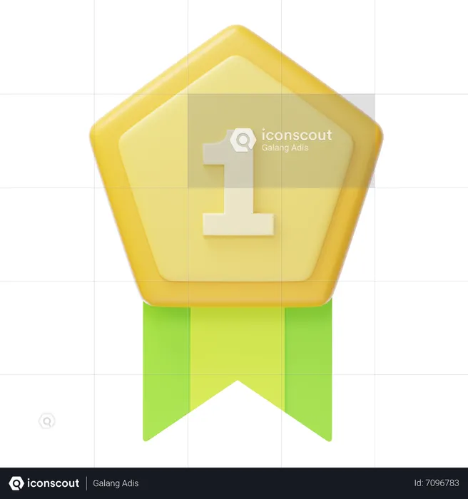 Erster Platz, Goldmedaille  3D Icon