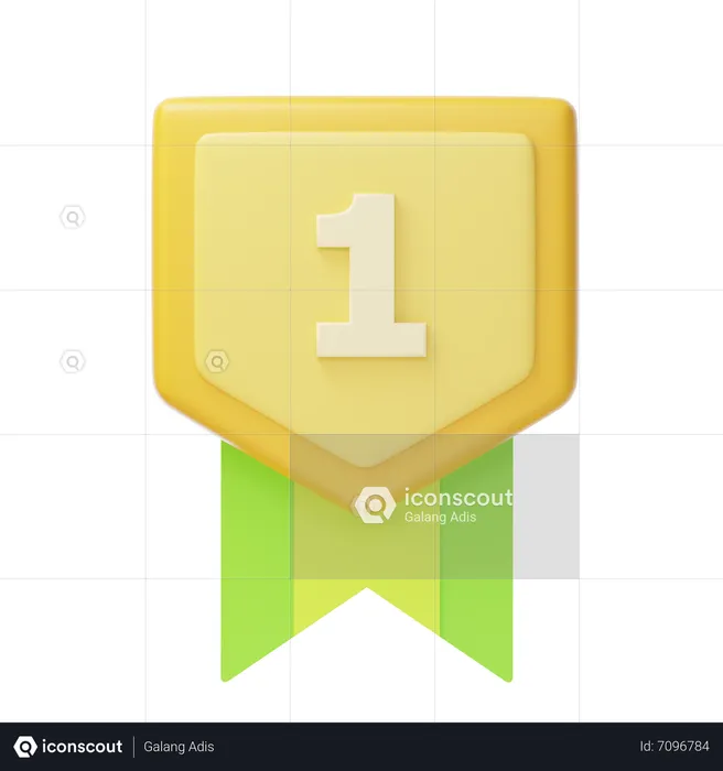 Erster Platz, Goldmedaille  3D Icon