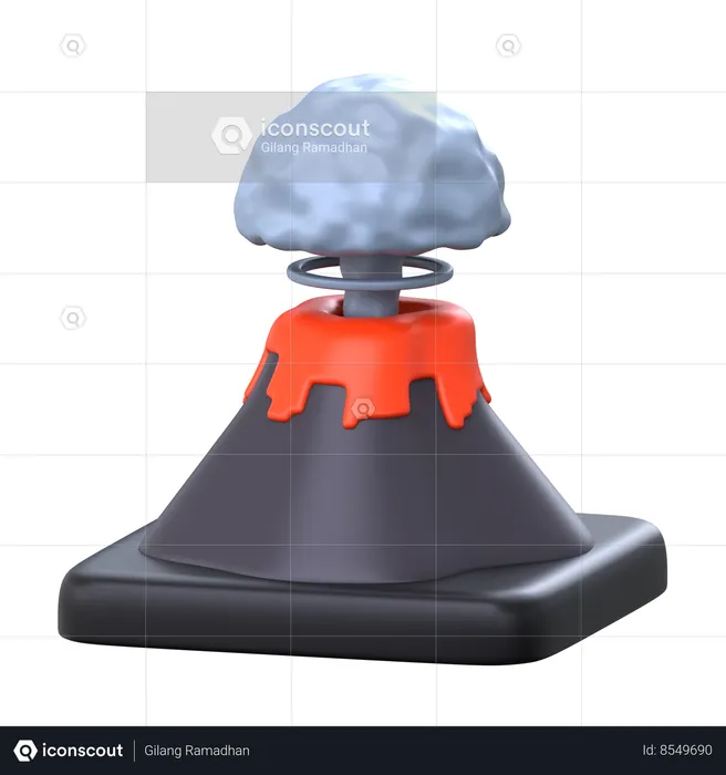 Éruption du Krakatoa  3D Icon