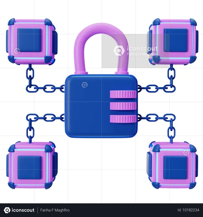 Erweiterte Blockchain-Sicherheitslösungen  3D Icon