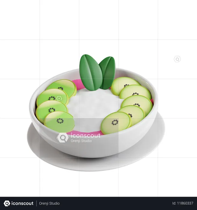 グリーンバナナアイス  3D Icon