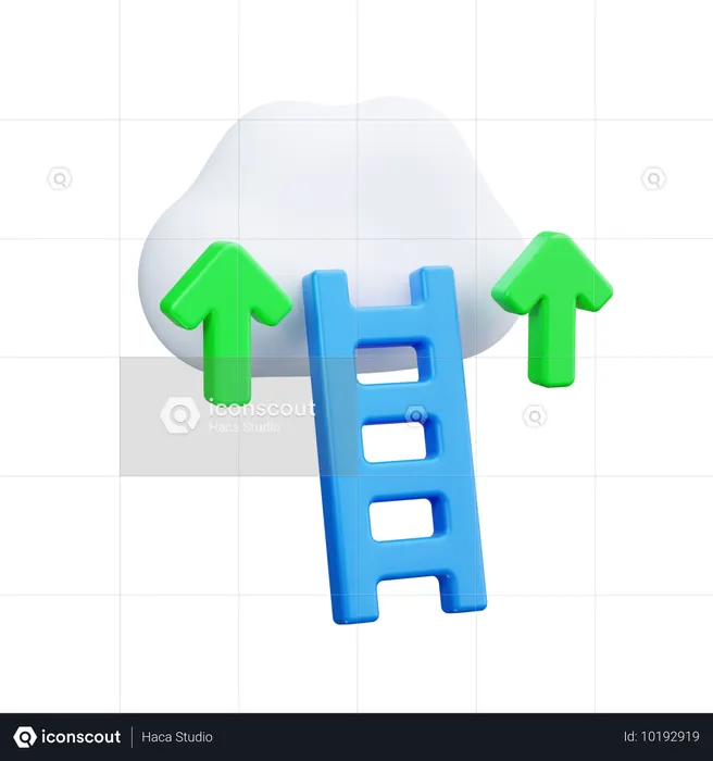 Escada de nuvem  3D Icon