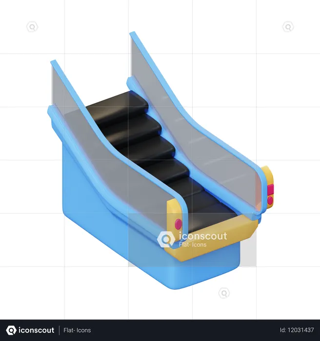 Escalera mecánica  3D Icon