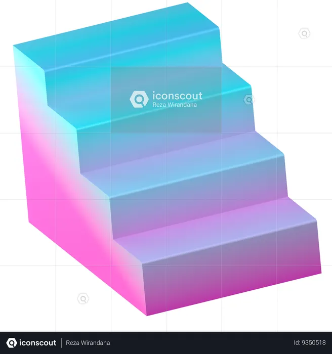 Escaleras de formas abstractas  3D Icon