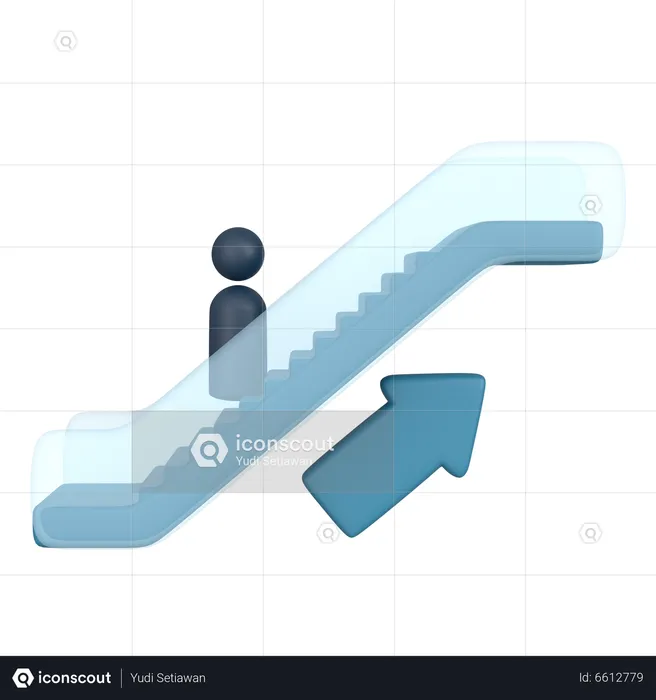 Escalier roulant électrique  3D Icon