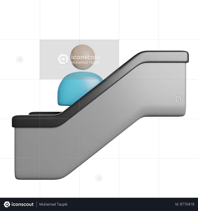 Escalier roulant pour passagers  3D Icon