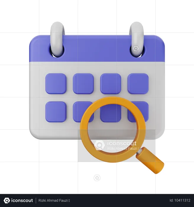 Calendario de escaneo  3D Icon