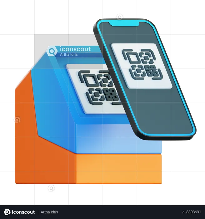 Escanear código QR  3D Icon