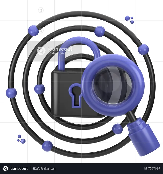 Escaneo de seguridad  3D Icon