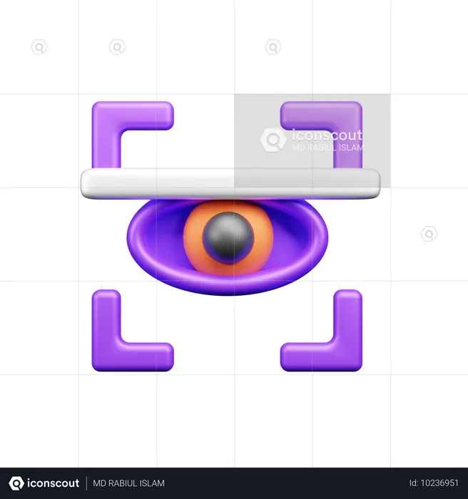 Escaneo ocular  3D Icon