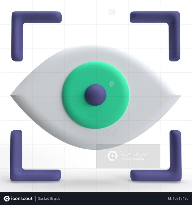 Escaneo ocular  3D Icon