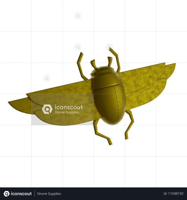 Escaravelho faraônico dourado  3D Icon