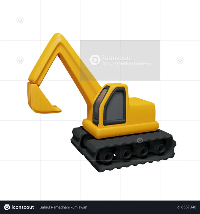 Escavator  3D Icon