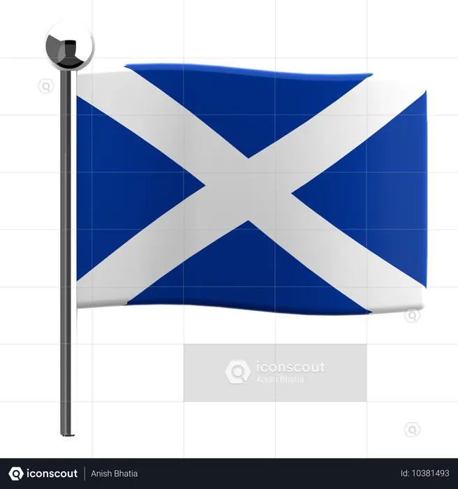 Escocia Flag 3D Icon