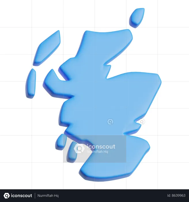 Ilha da Escócia  3D Icon