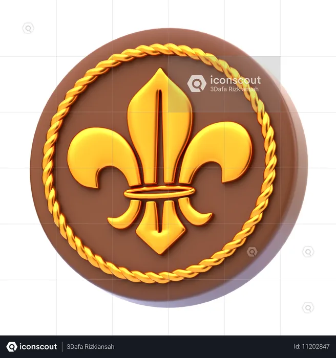 Distintivo de escoteiro  3D Icon