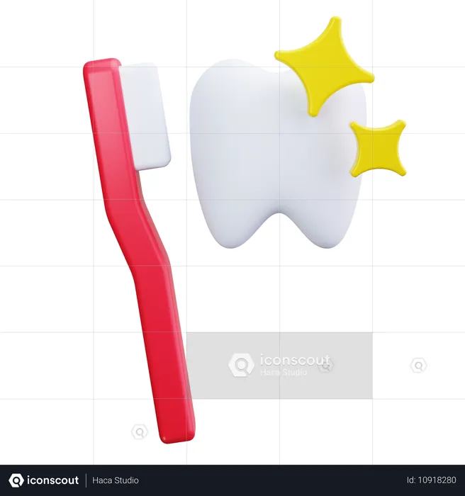 Escova de dente  3D Icon