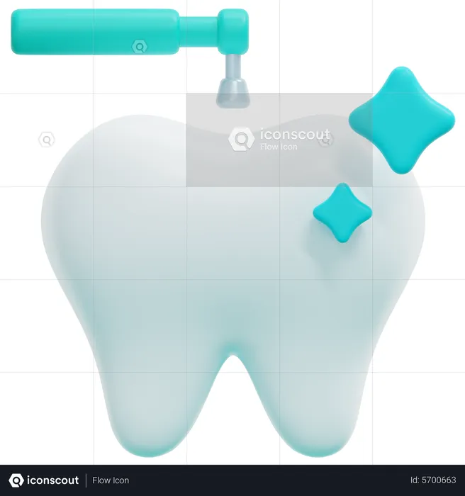 Escovando os dentes  3D Icon