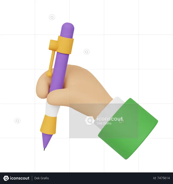 Escrevendo gesto com a mão  3D Icon