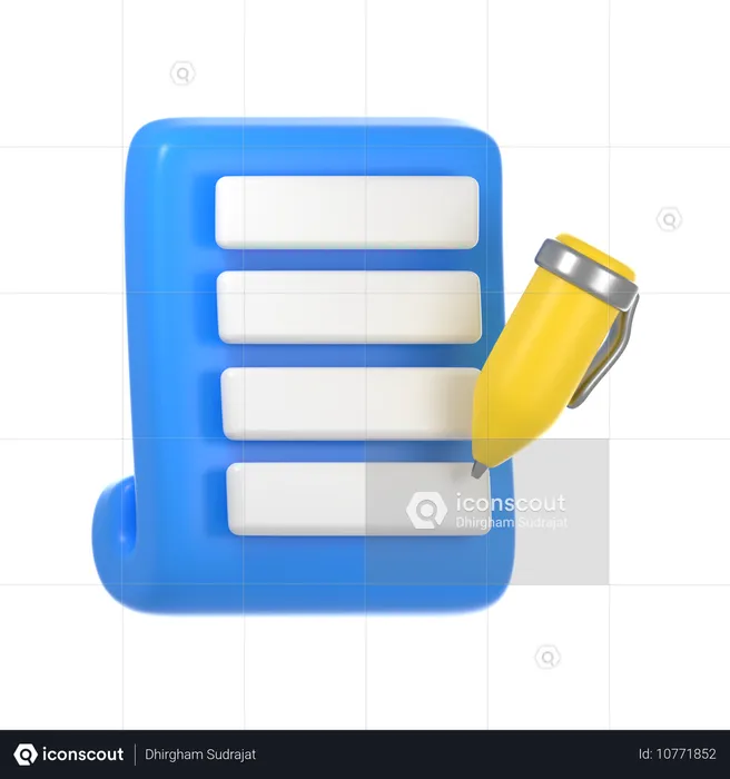 Escribir documento  3D Icon