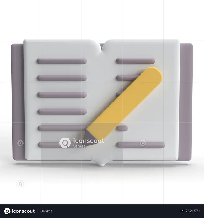 Escritor  3D Icon