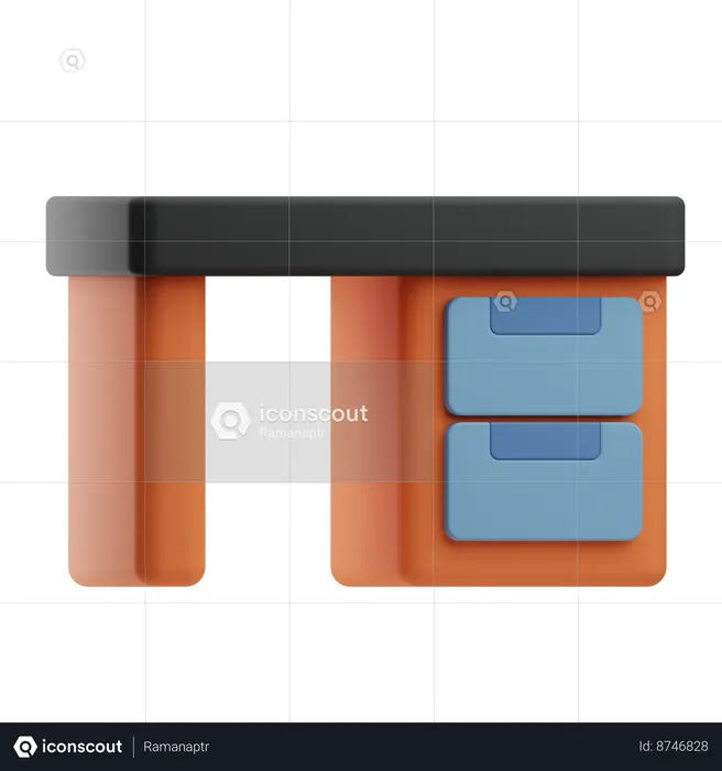 Escritorio de empleados  3D Icon