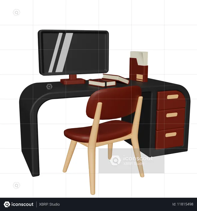 Escritorio de estudio  3D Icon