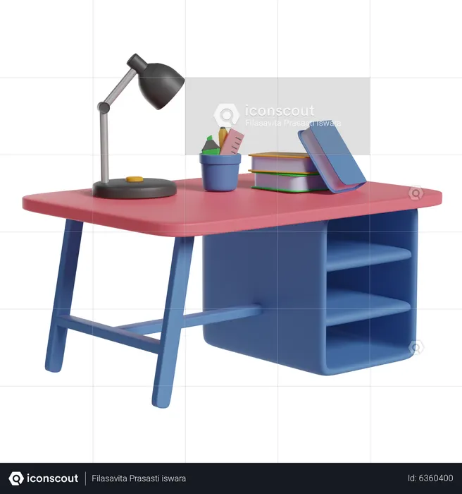 Escritorio de estudio  3D Icon