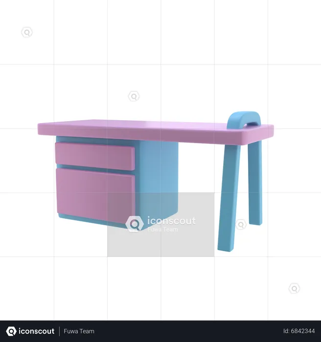 Escritorio de estudio  3D Icon