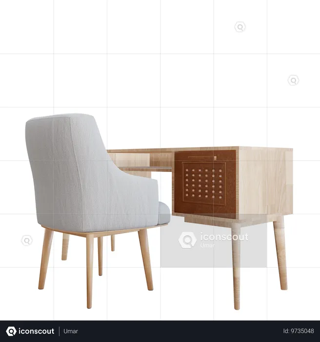 Escritorio de oficina  3D Icon