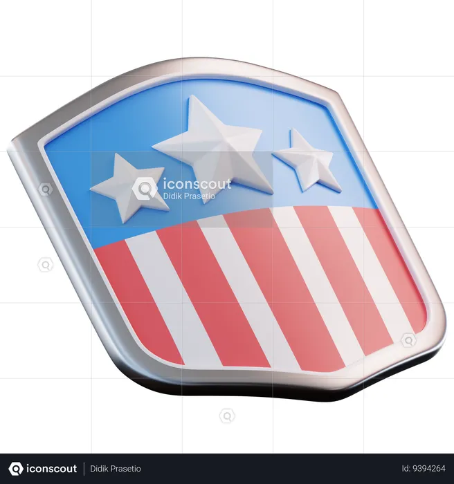 Escudo americano  3D Icon