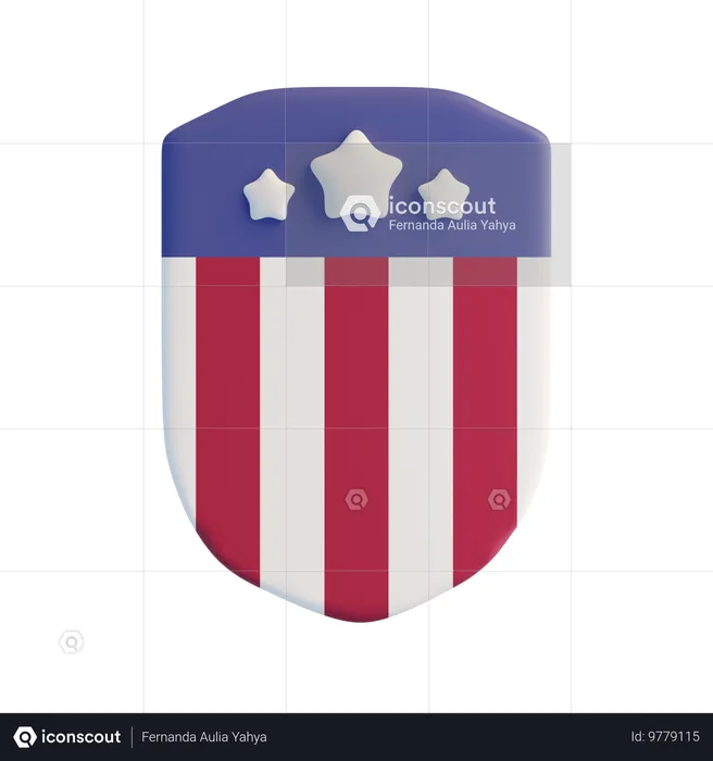 Escudo americano  3D Icon