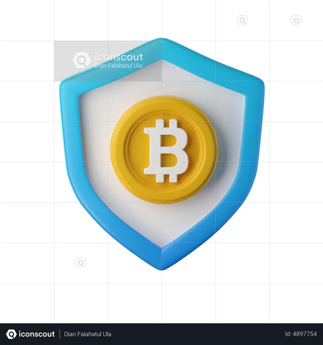 Escudo bitcoin  3D Icon