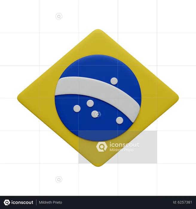 Escudo de armas brasileño  3D Icon