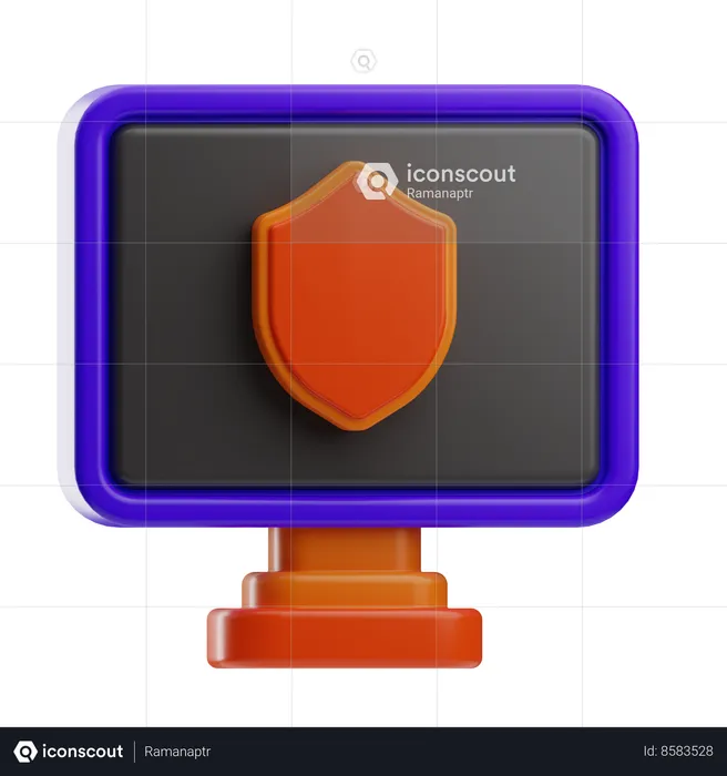 Escudo de computadora  3D Icon