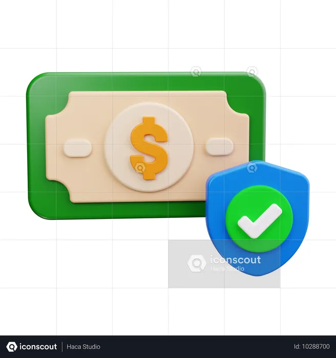 Escudo de dinero  3D Icon