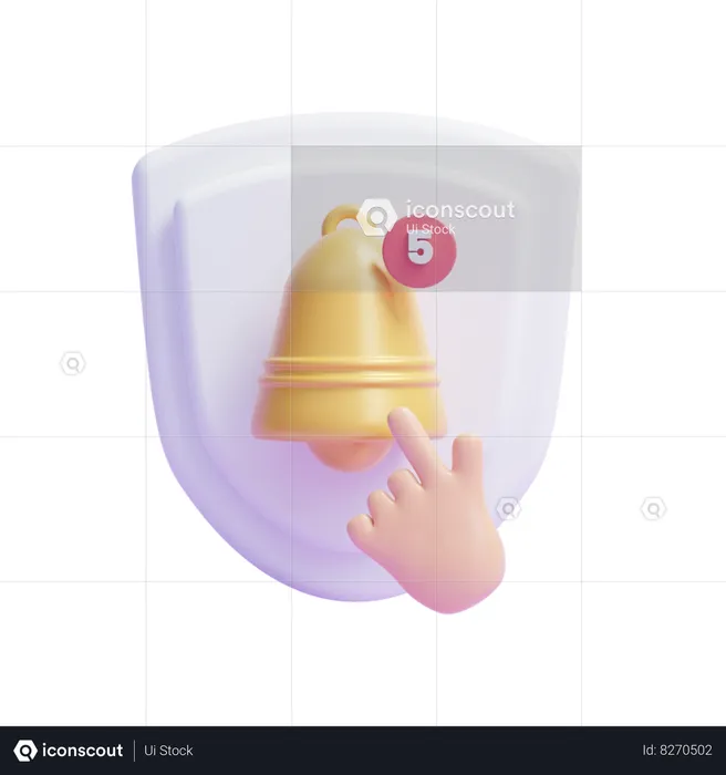Escudo de notificação  3D Icon
