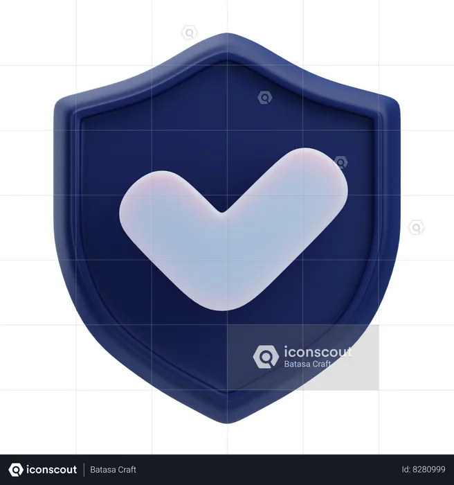 Escudo de proteção  3D Icon