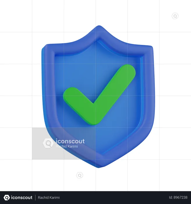 Escudo de proteção  3D Icon