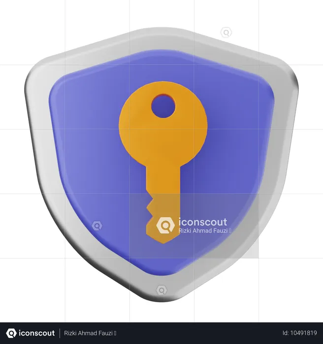 Protección del escudo de la llave  3D Icon