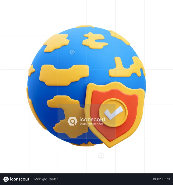 Escudo de seguridad  3D Icon