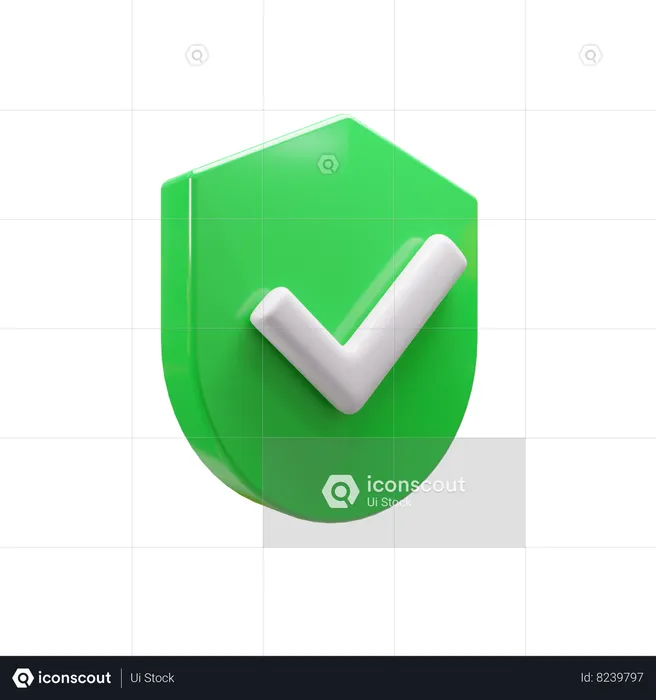 Escudo de seguridad  3D Icon