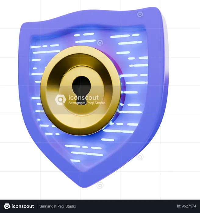 Escudo de seguridad  3D Icon