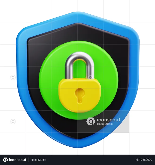 Escudo de seguridad  3D Icon