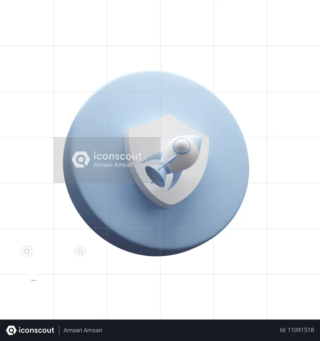 Escudo de seguridad  3D Icon