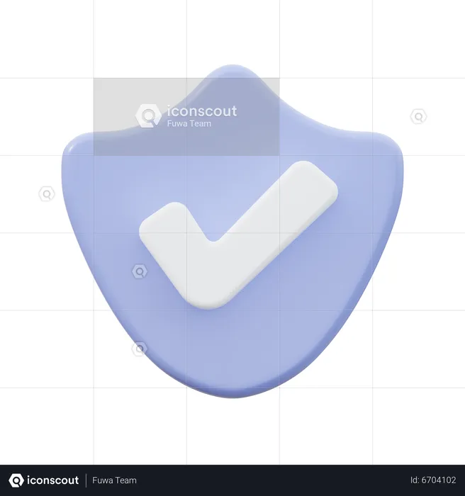 Escudo de seguridad  3D Icon