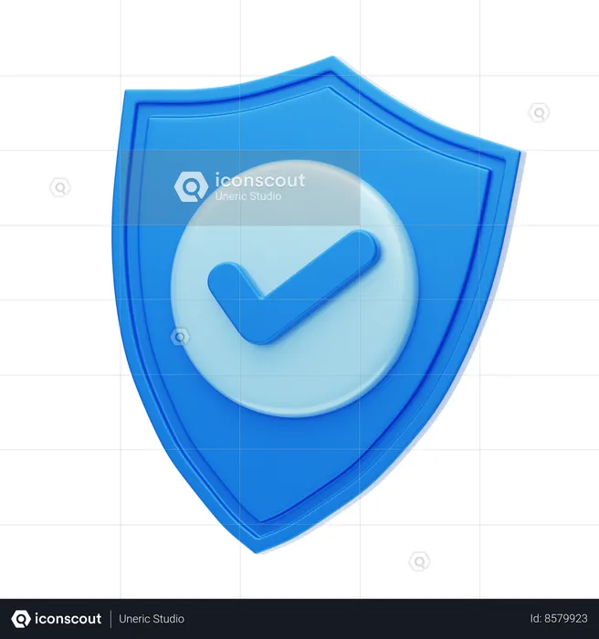 Verificar escudo  3D Icon